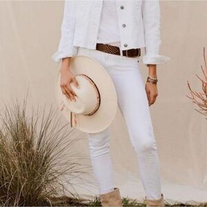 Matilda Jane Good Hart Women’s SOMERSET SKINNY Jeans White Distressed Size 6